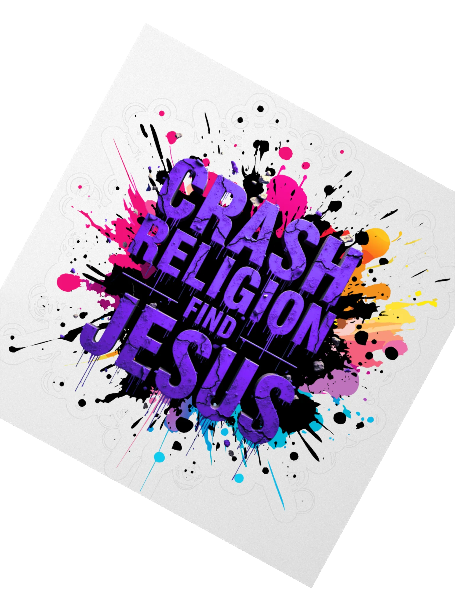 RASH RELIGION. FIND JESUS. – GRAFFITI STICKER product image (2)