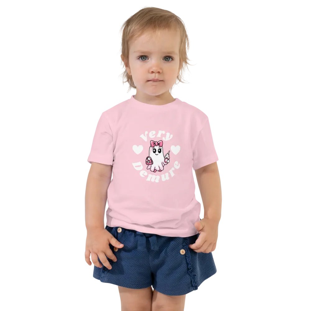 Very Demure Cute Ghost Design Toddler T-Shirt product image (2)