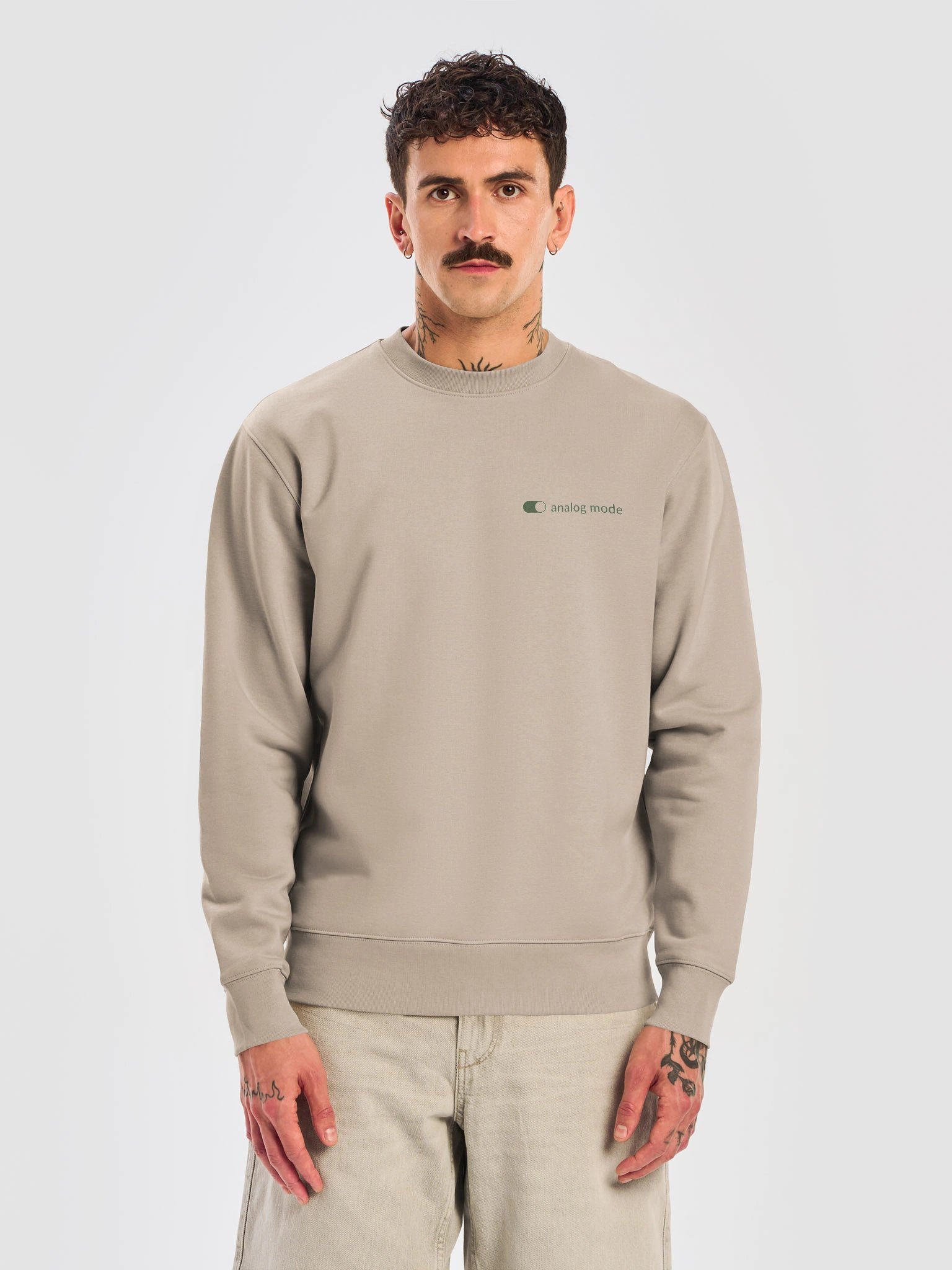 Analog Mode Heavyweight Crewneck | Desert Dust product image (5)