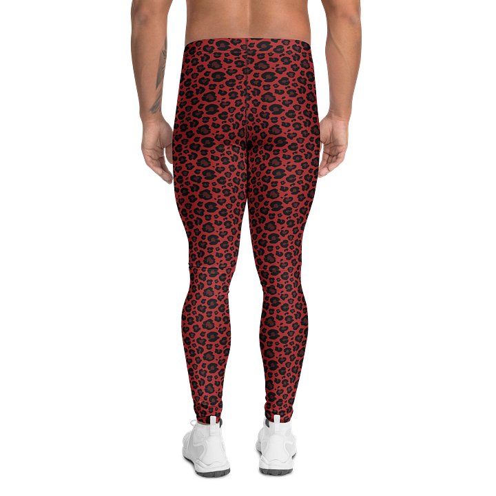 Bold Red Leopard Print Men's Leggings product image (2)