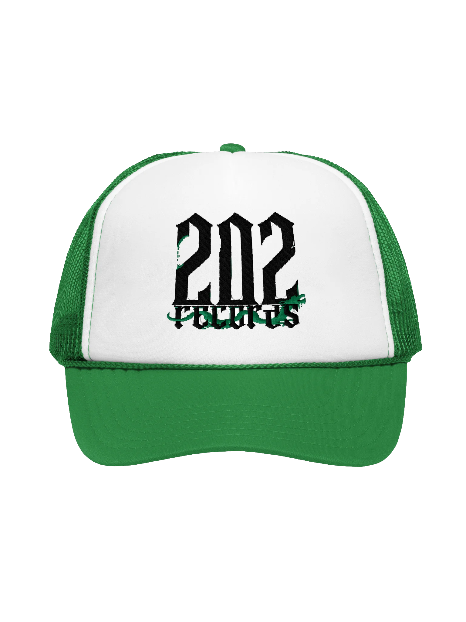 KEVBO "202 Records" Green + White FOAM Trucker hat product image (1)