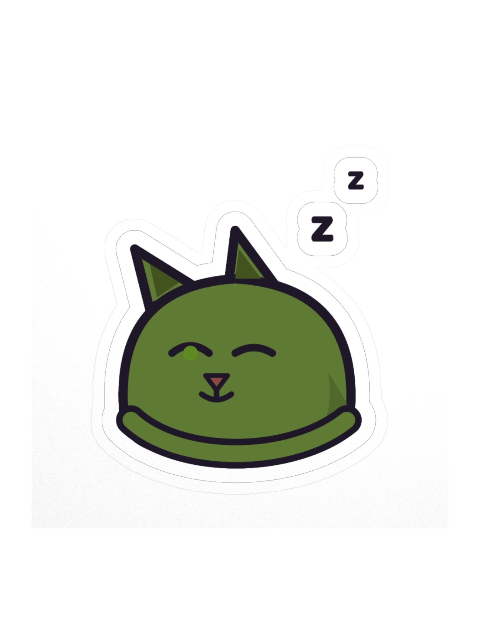 Snooze Slug Sleepy Zombie Cat Laptop Sticker product image (1)