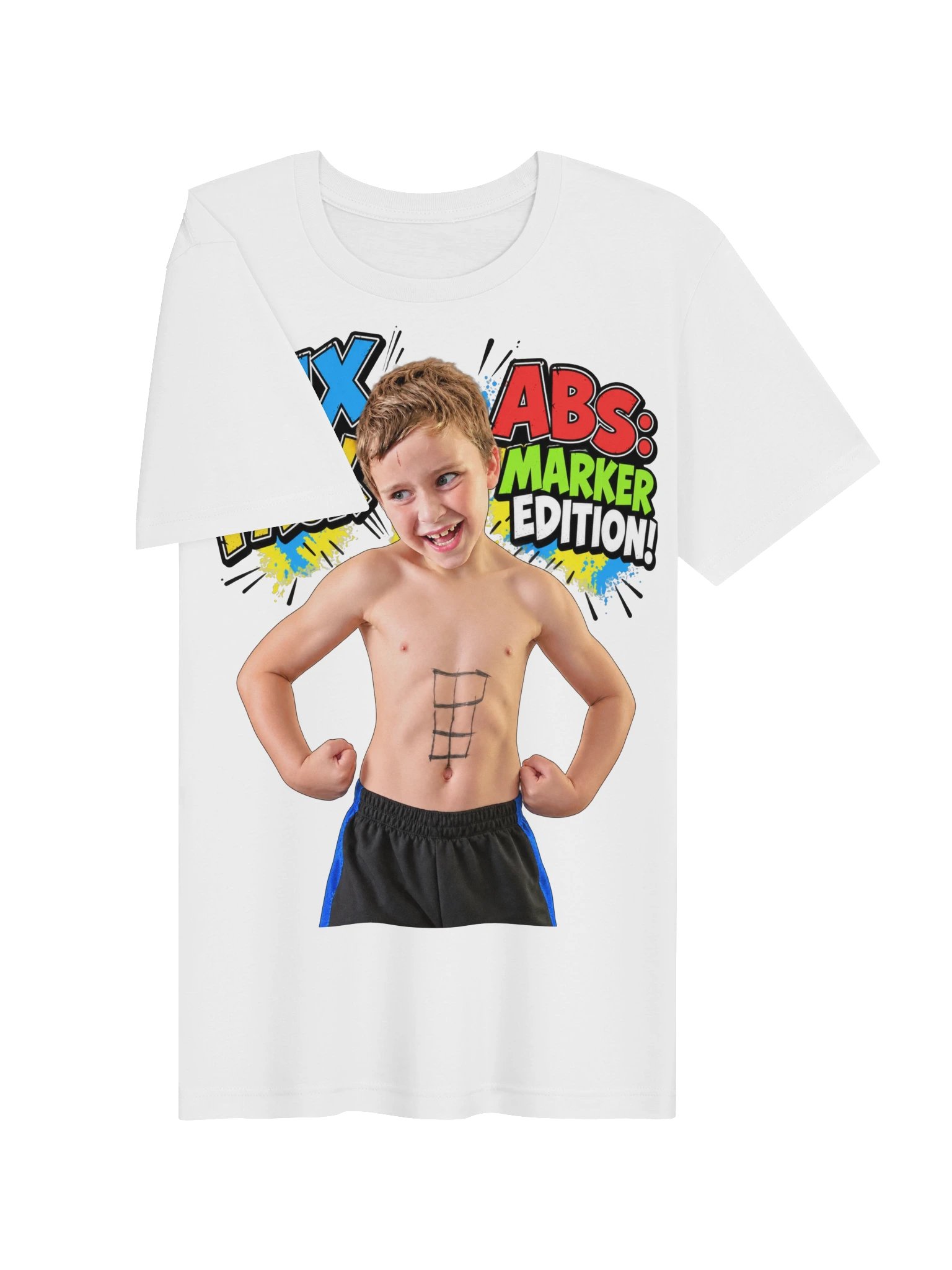 6 Pack Abs, Black Marker Edition T-Shirt product image (3)