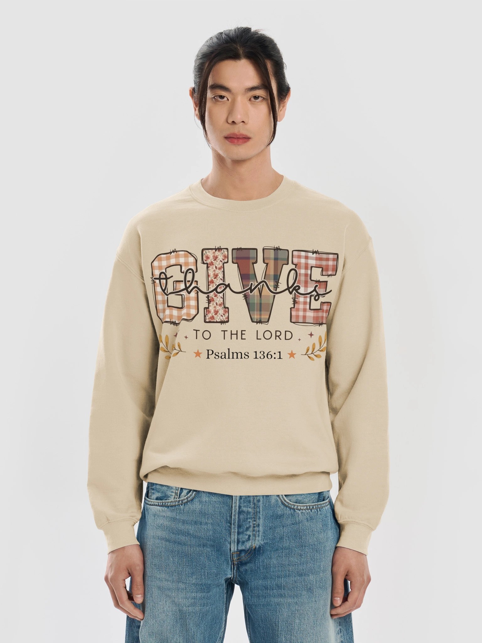 Give Thanks to the Lord Sweatshirt | Christian Thanksgiving Crewneck product image (19)