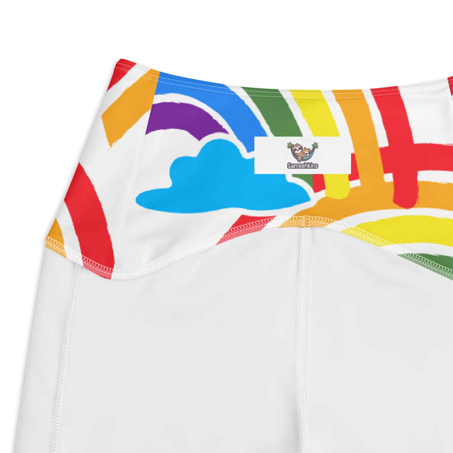 Whimsical Rainbow Crossover Leggings with Pockets product image (3)