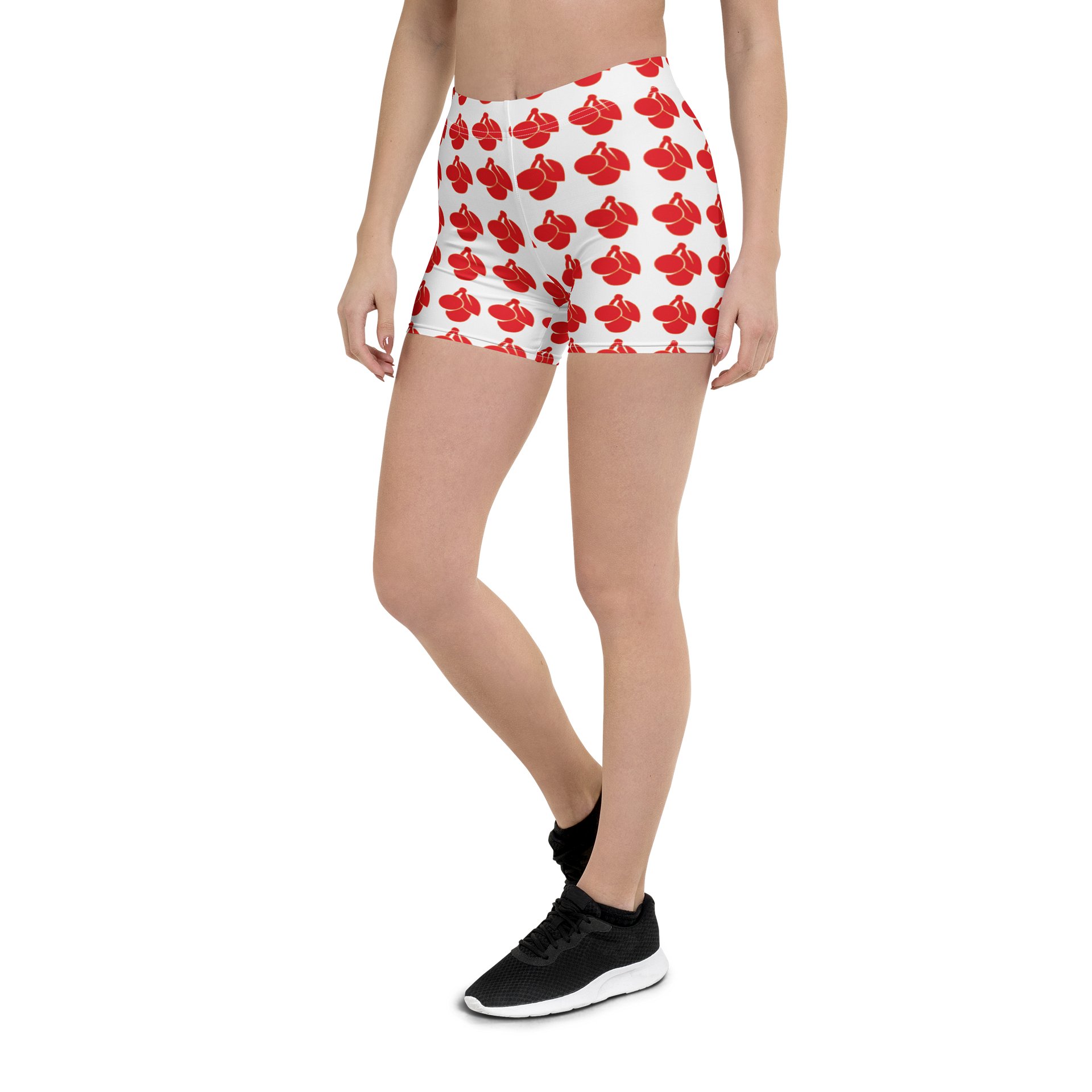 cherry logo all over print ladies shorts product image (5)