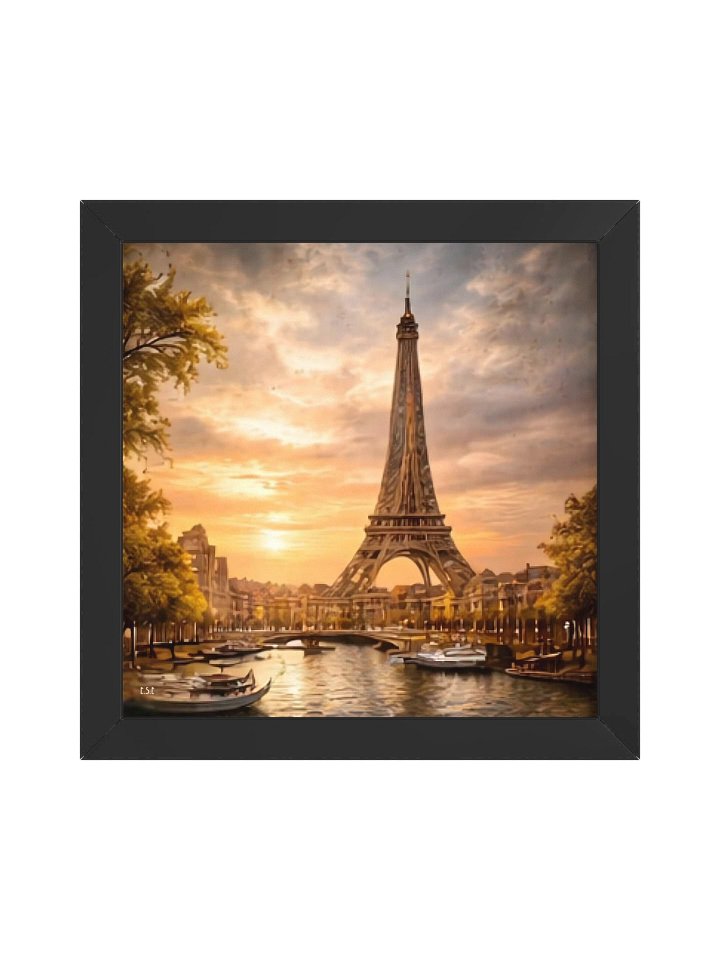 Goldenes Paris: Eiffelturm im Sonnenuntergang Vibrant Museum-Quality Matte Poster product image (8)