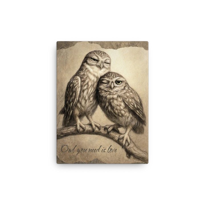 Owl You Need is Love on Canvas product image (1)
