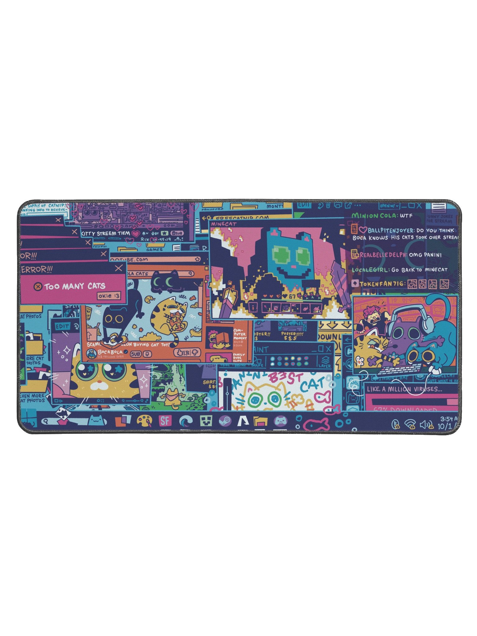 Crazy Cats Desk Pad product image (1)