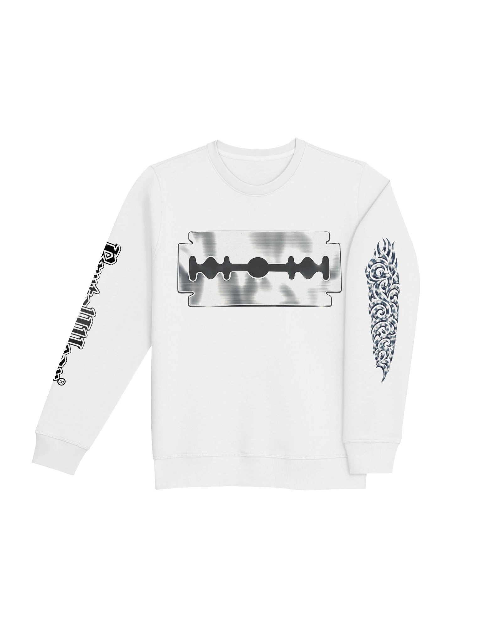BWEAR BRE UNISEX BLK BW GOTHIC FONT SWEATER product image (14)