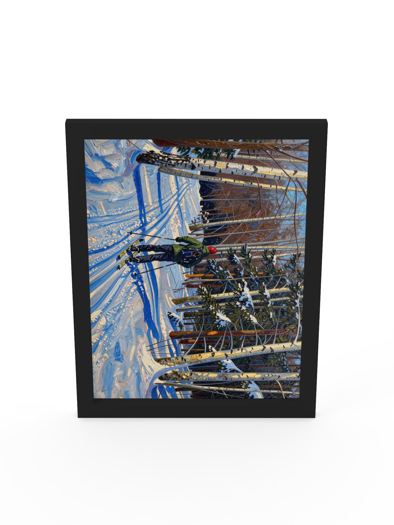 Cross-Country Skiing Through the Birches Framed Print product image (5)