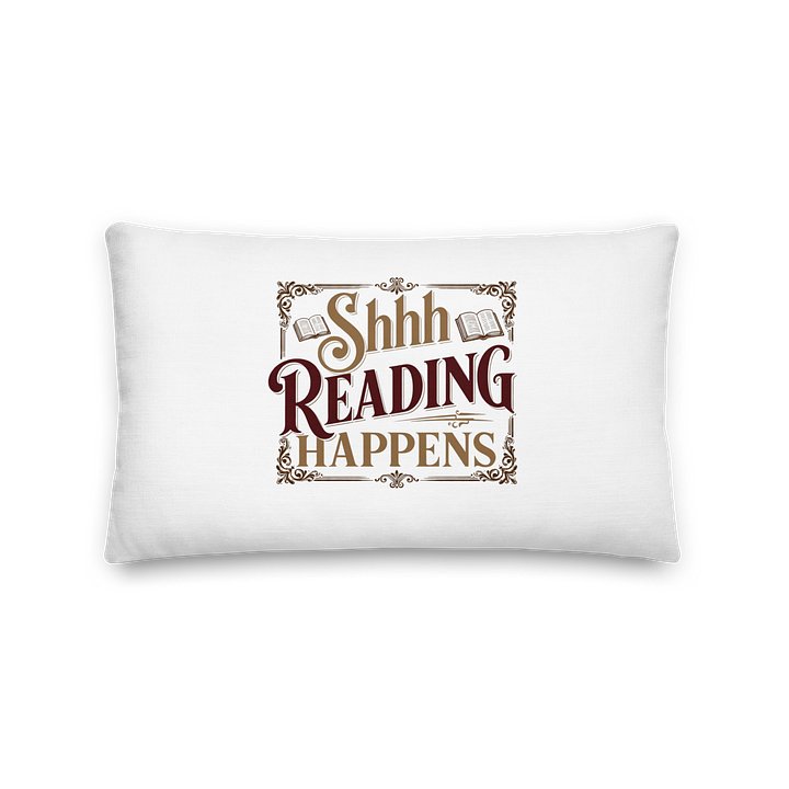 Shhh Reading Happens Vintage Book Lover Pillow product image (2)