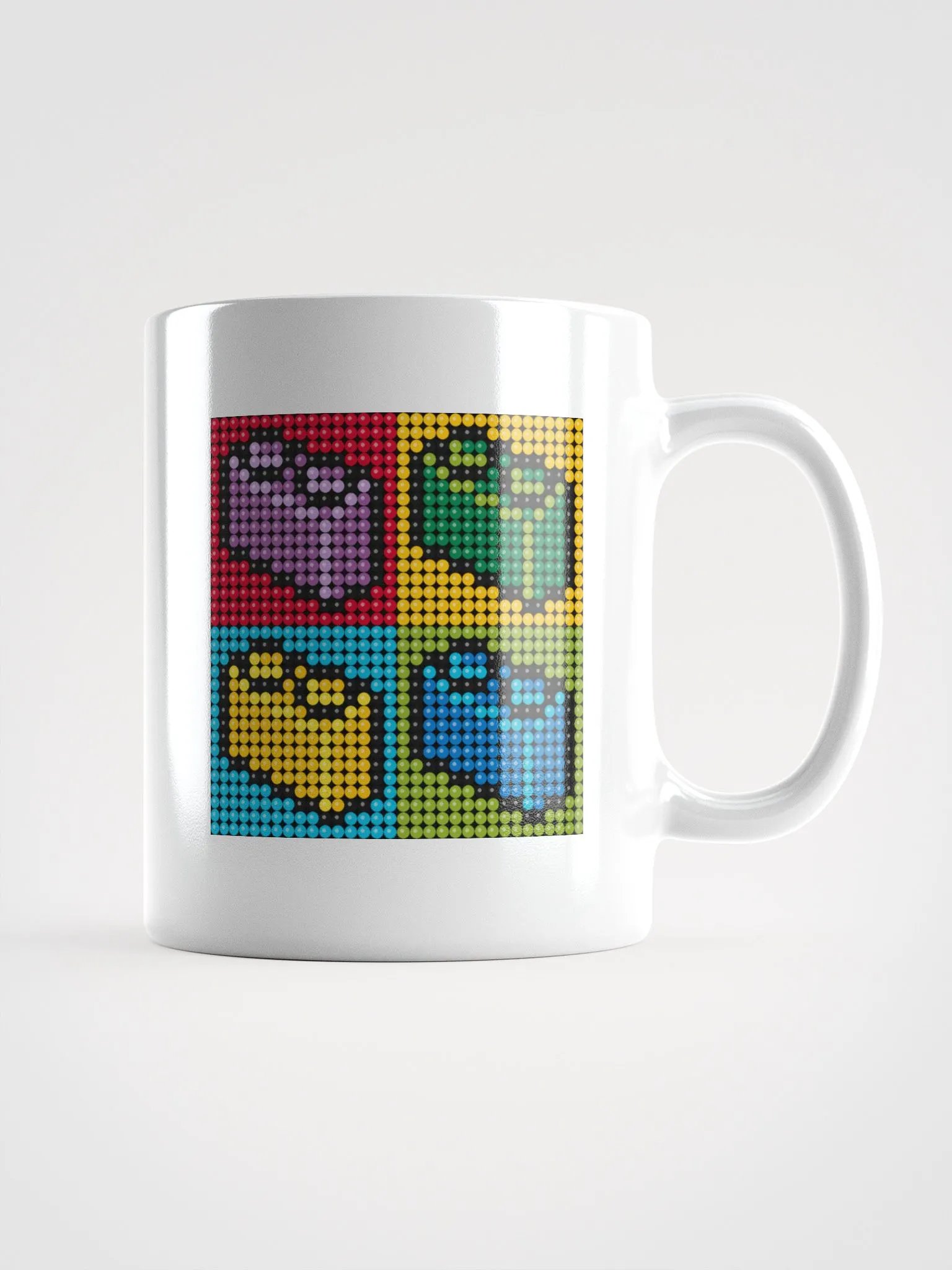 Brick Pixel Art White Glossy Mug product image (2)