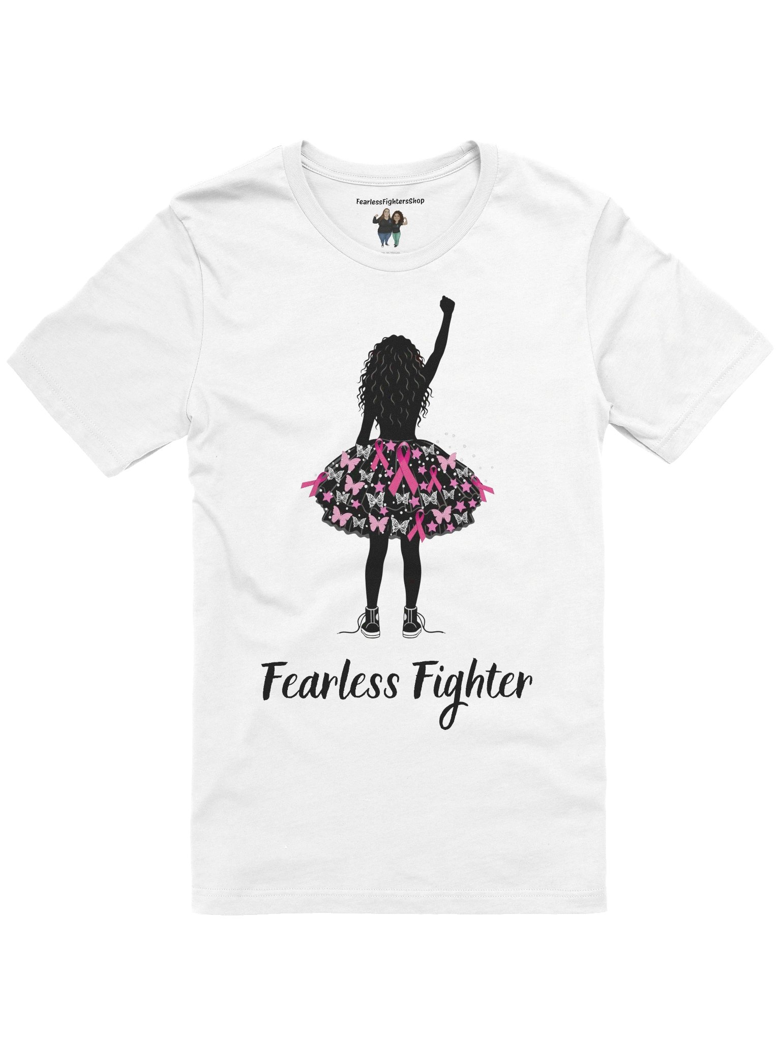 Breast Cancer - Fearless Fighter Unisex T-Shirt [white] product image (1)