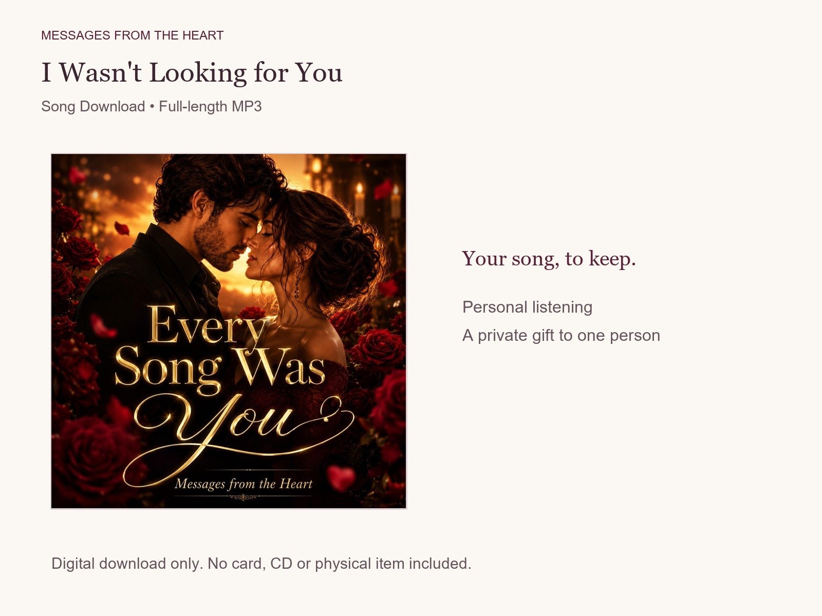 I Wasn't Looking for You — Song Download product image (1)