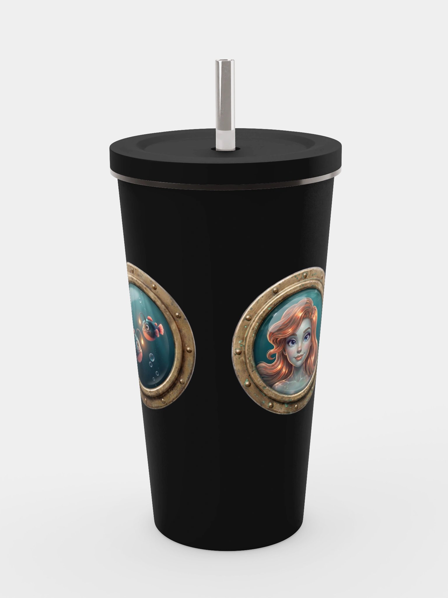 Handled porthole straw tumbler product image (4)