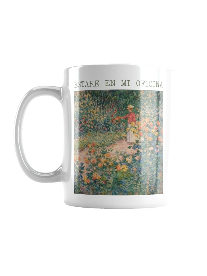 Taza Estaré en Mi Oficina | Taza Floral Vintage para Jardinera | Regalo Original para Amantes del Jardín product image (1)