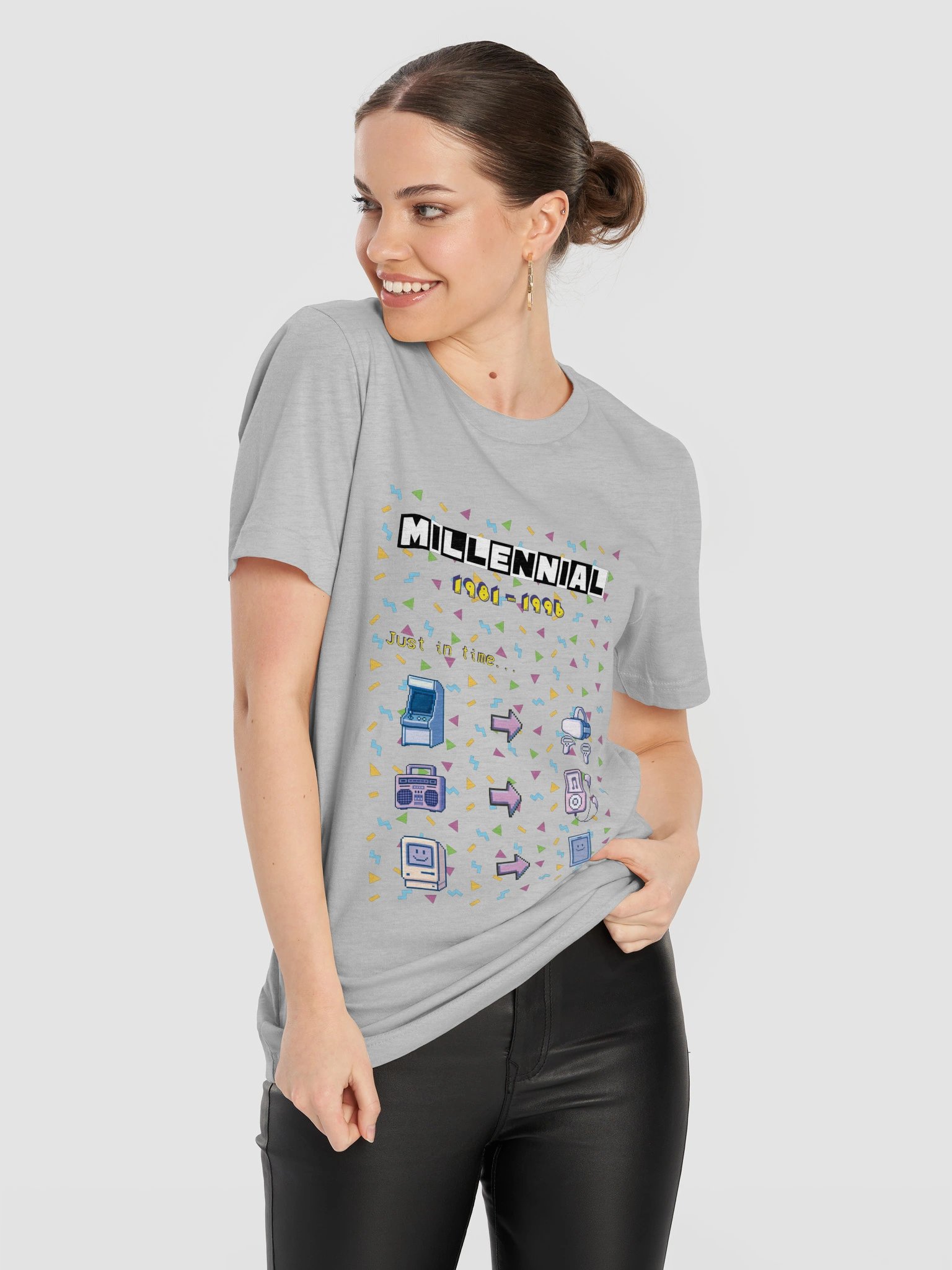 Millennial Tech Evolution Retro Tee - Blue Theme product image (10)
