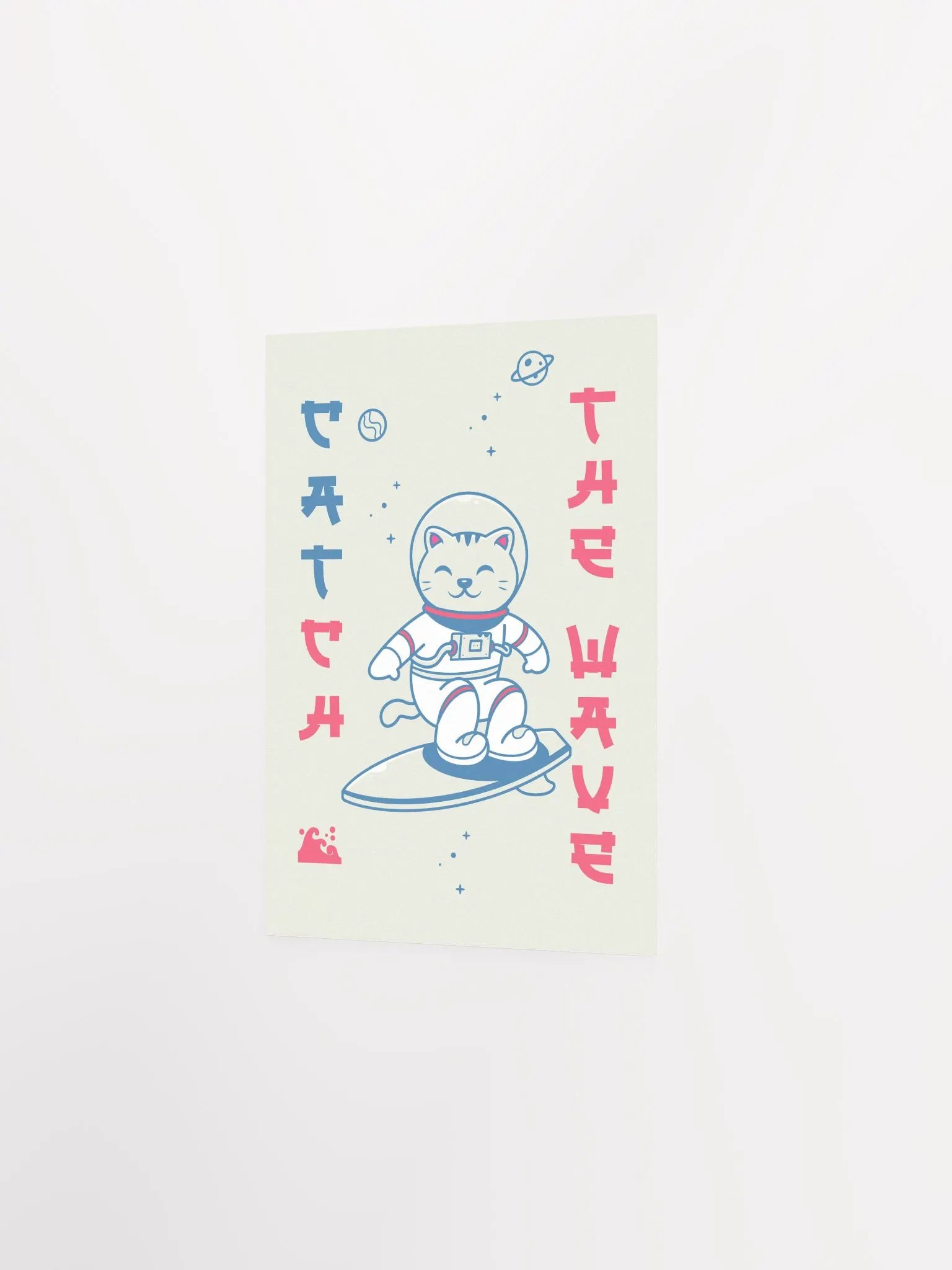 Anime poster: Catch the wave, space cat surfer — vaporwave poster, sport/space poster, manga art print, Japanese space wall art,Japan poster product image (7)