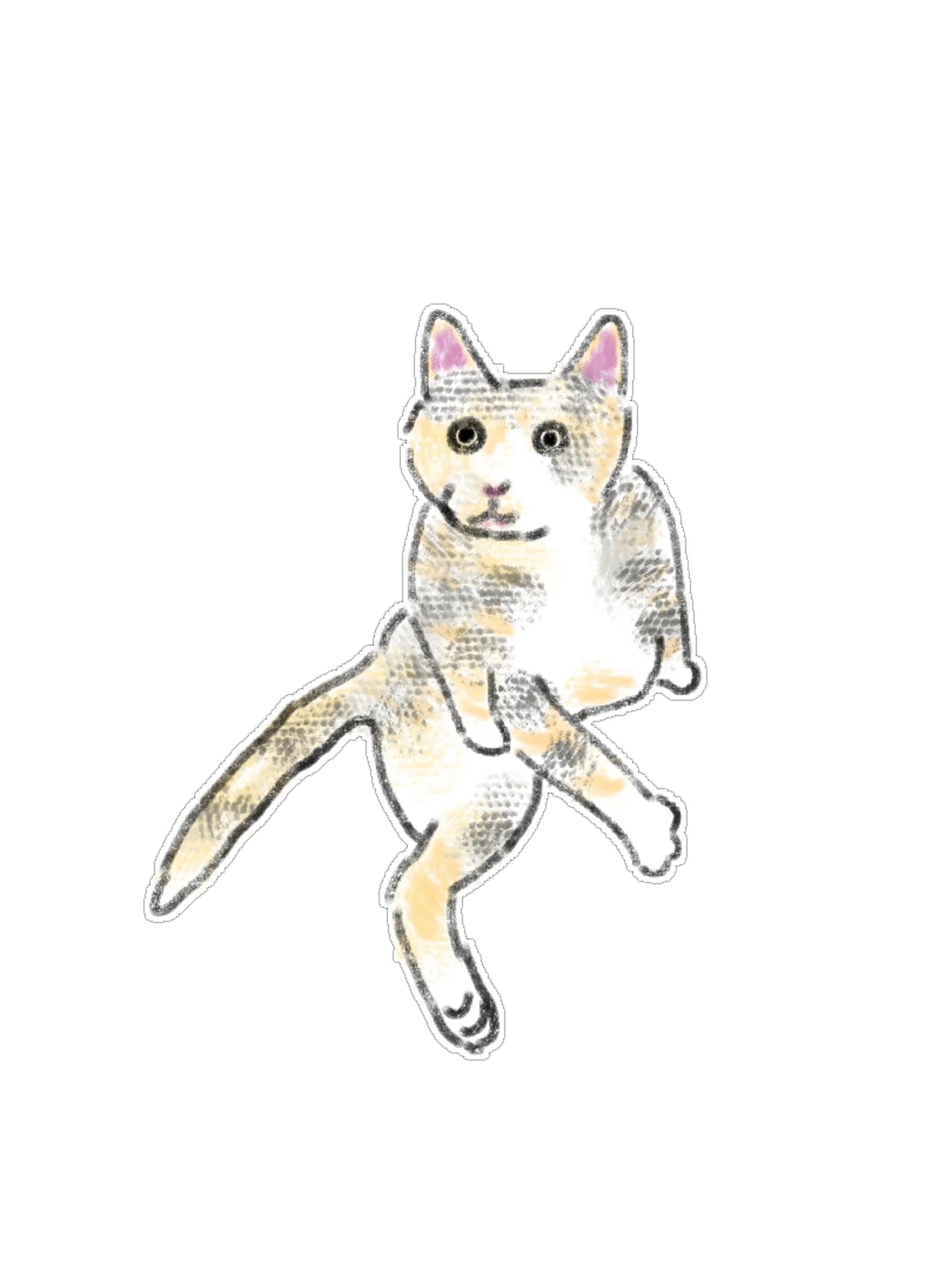 15 Cute Hand-Drawn Cat PNG Clipart Bundle product image (6)