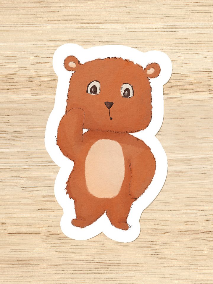 Oopsie Bear Vinyl Sticker product image (1)