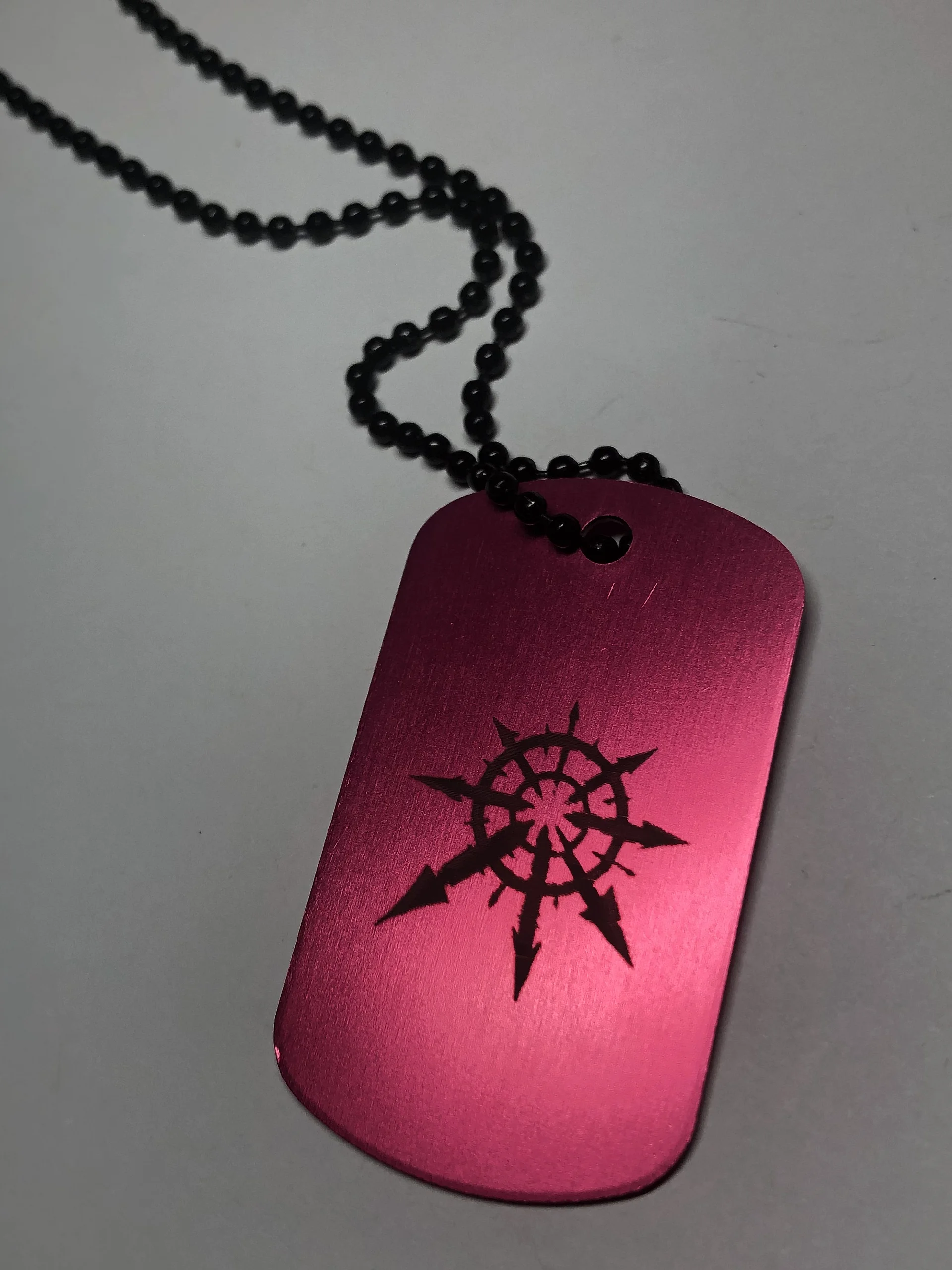 HERESY - Engraved Dog Tag Pendant Necklace product image (6)