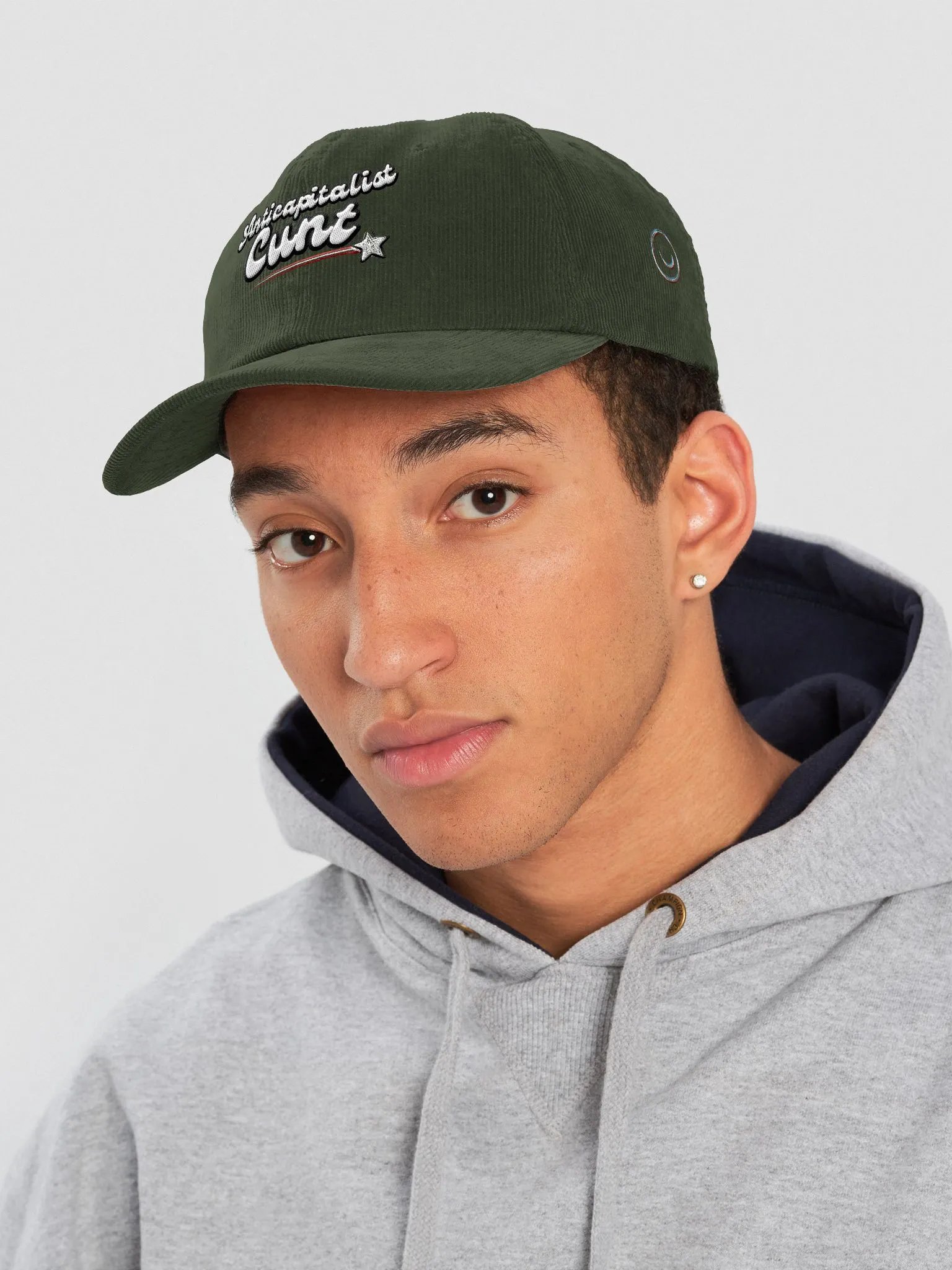 ANTICAPITALIST C*NT 3D corduroy dad hat product image (5)