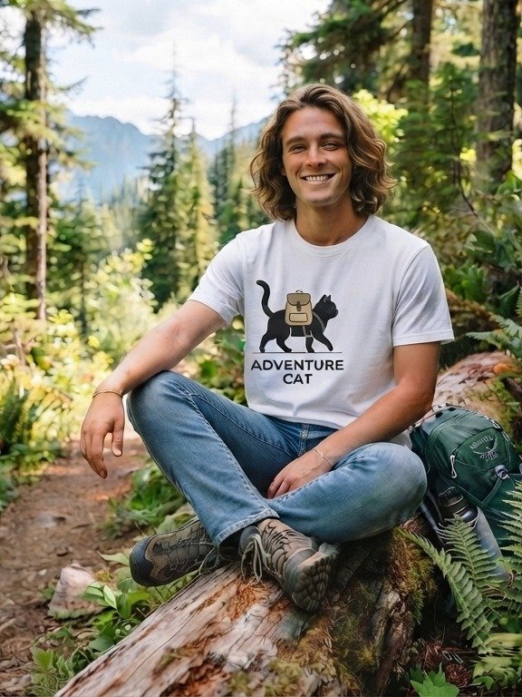Adventure Cat T-Shirt – Funny Hiking Cat Graphic Tee product image (4)