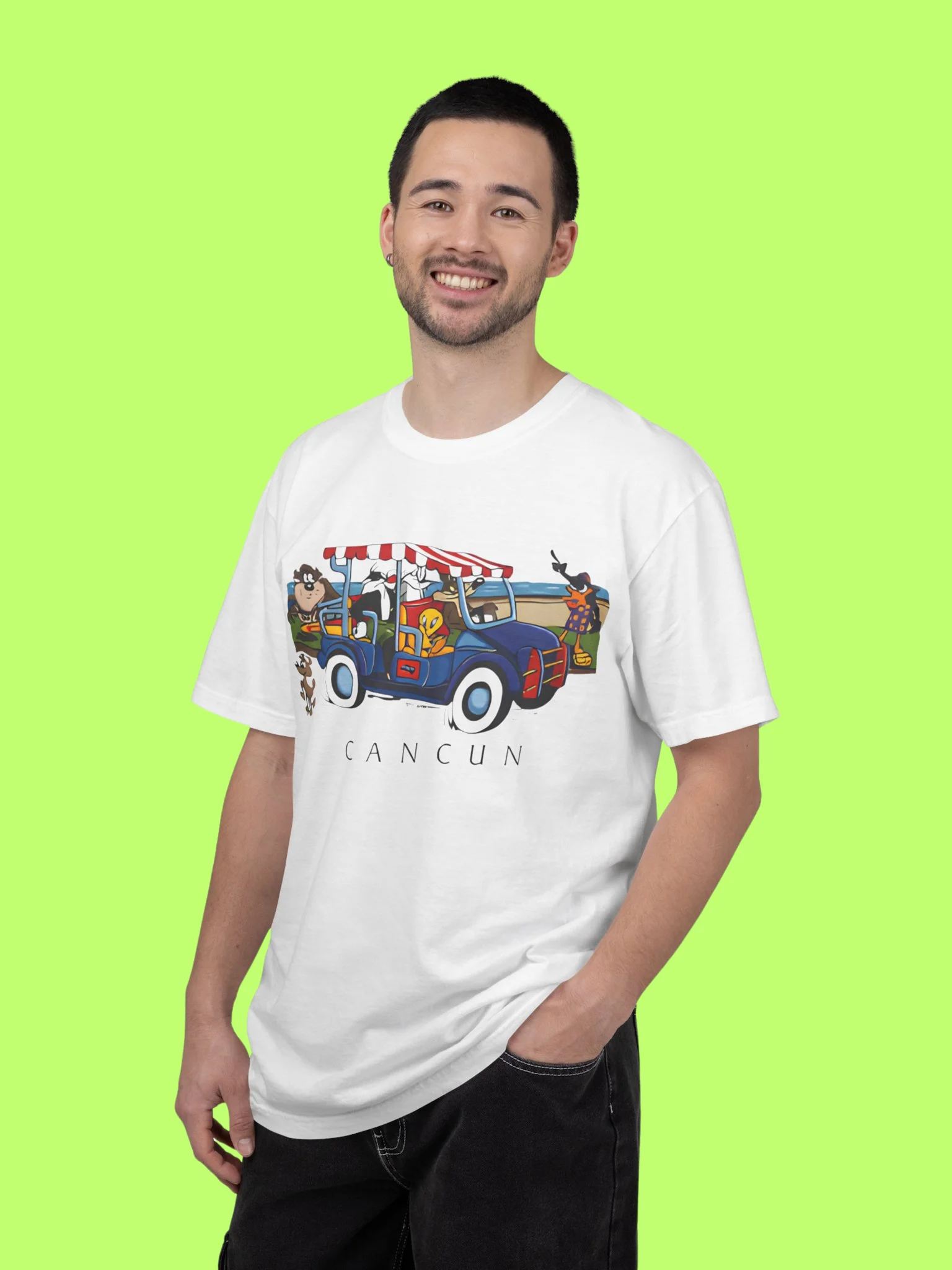 Harry Styles Looney Tunes Cancun Golf Cart Shirt product image (151)