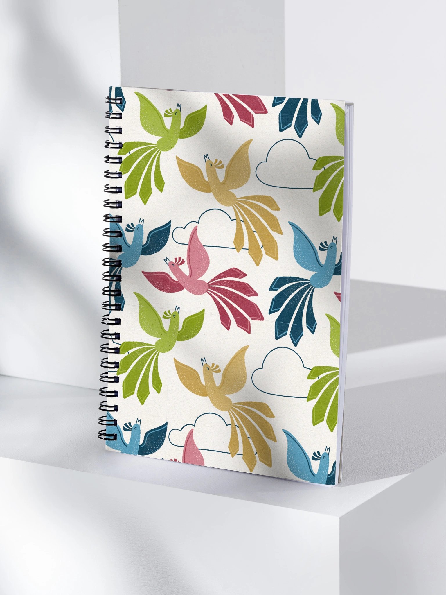 Mid-Century Modern Firebirds Spiral Notebook product image (4)