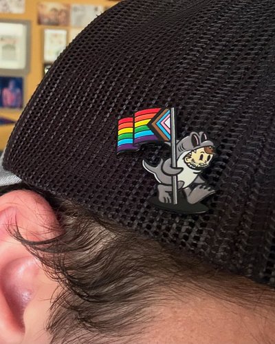Sharkboy logo mini enamel pins are now up in the shop!

These are TINYYYYY so they’re perfect for hats or jackets or backpack...