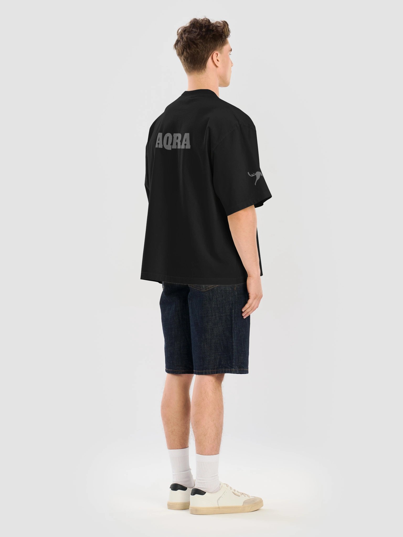 AQRA Leaping Feline Graphic Oversized Tee product image (2)