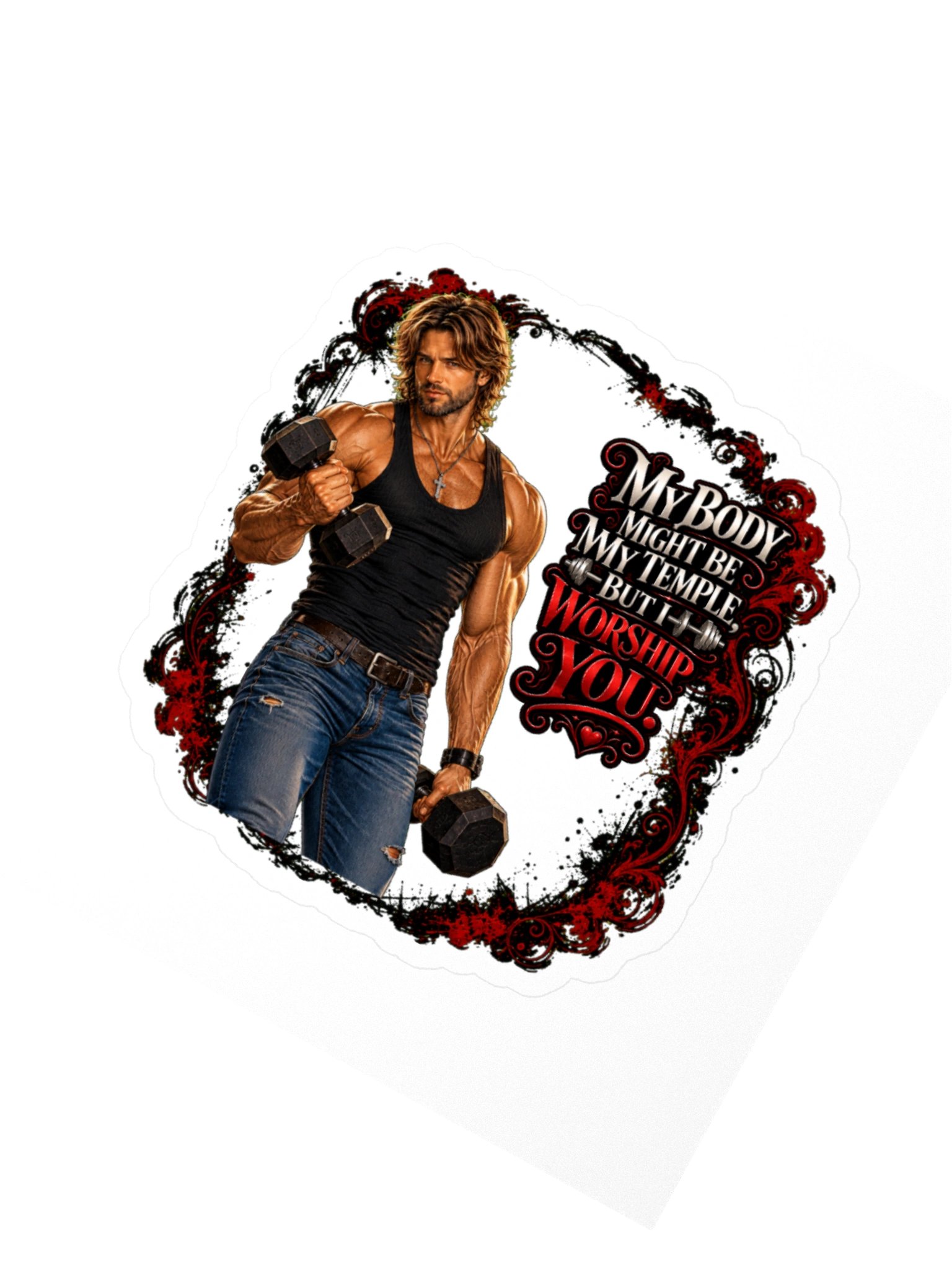 Bruce St. Clair — My Body Is My Temple | Gothic Sticker product image (4)