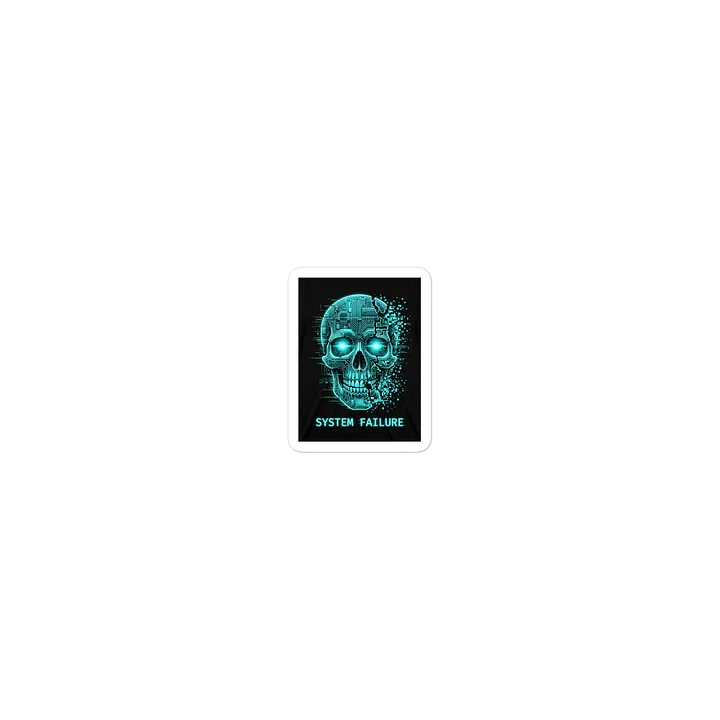 Neon Circuit Skull Stickers product image (1)