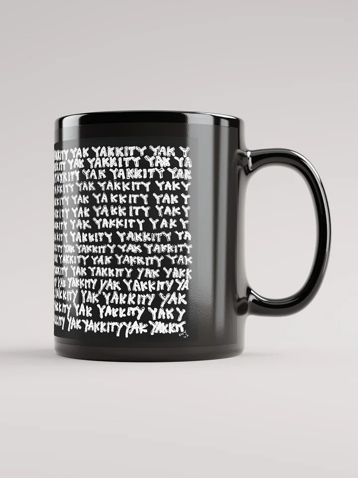 Yakkity Yak black glossy mug product image (1)