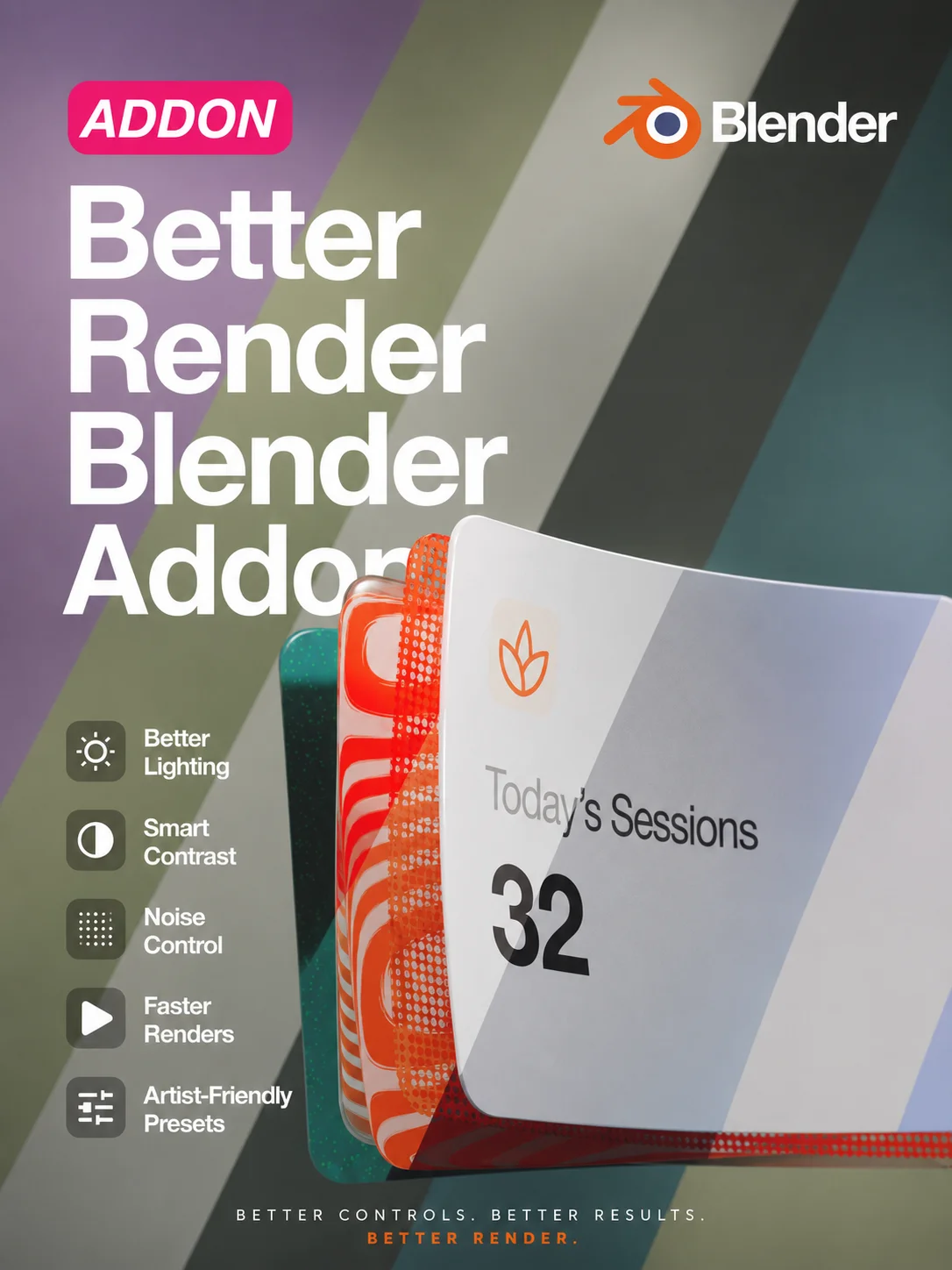 Better Render – Blender 3D Addon (One-Click Render PRO) product image (1)