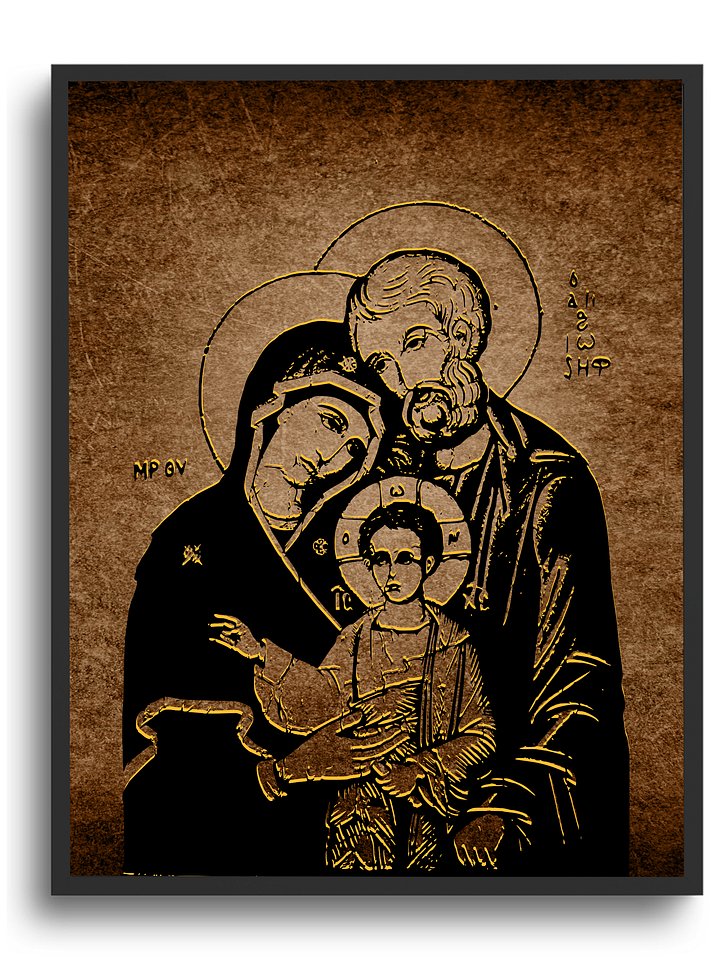 Holy Family Orthodox Christian Icon Art – Religious Digital Download, Printable Catholic Wall Decor product image (1)