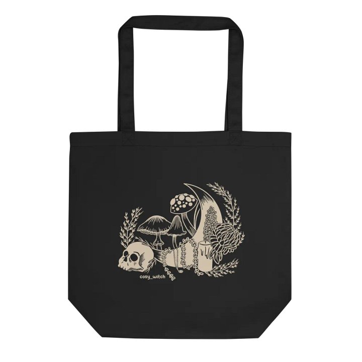 Witchy Things Eco Cotton Tote Bag - Black product image (1)