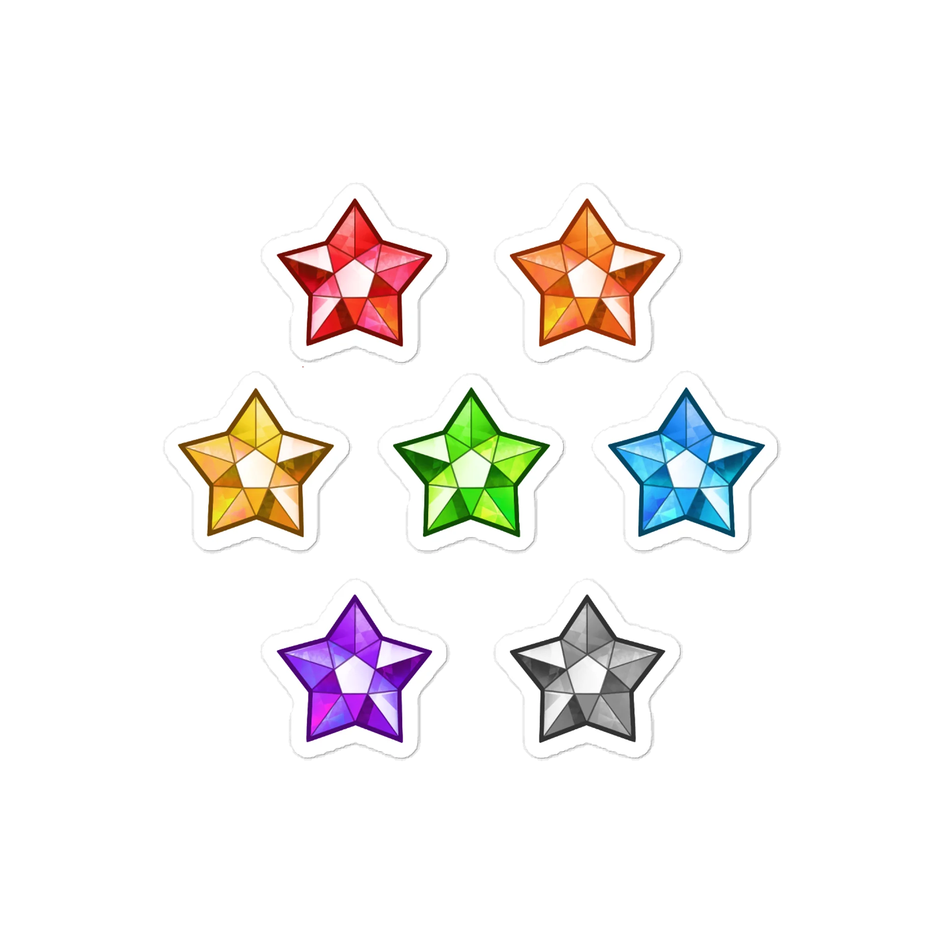 Rainbow Crystal Star Stickers product image (1)