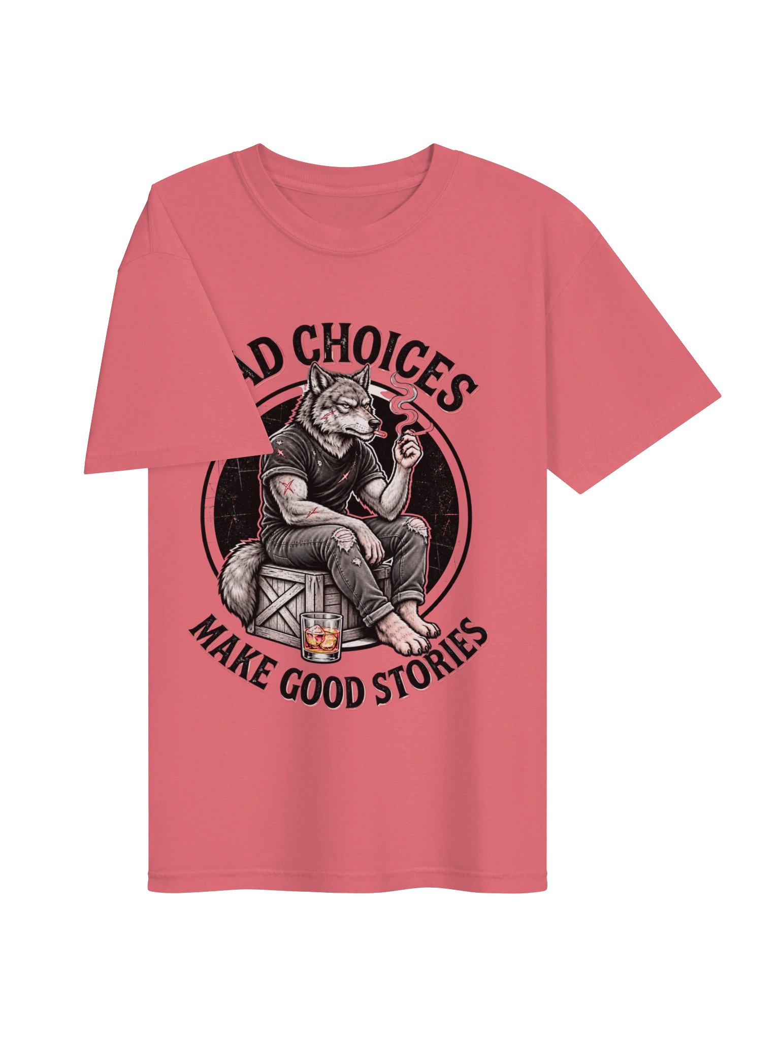 Bad Choices Make Good Stories Wolf T-Shirt product image (237)