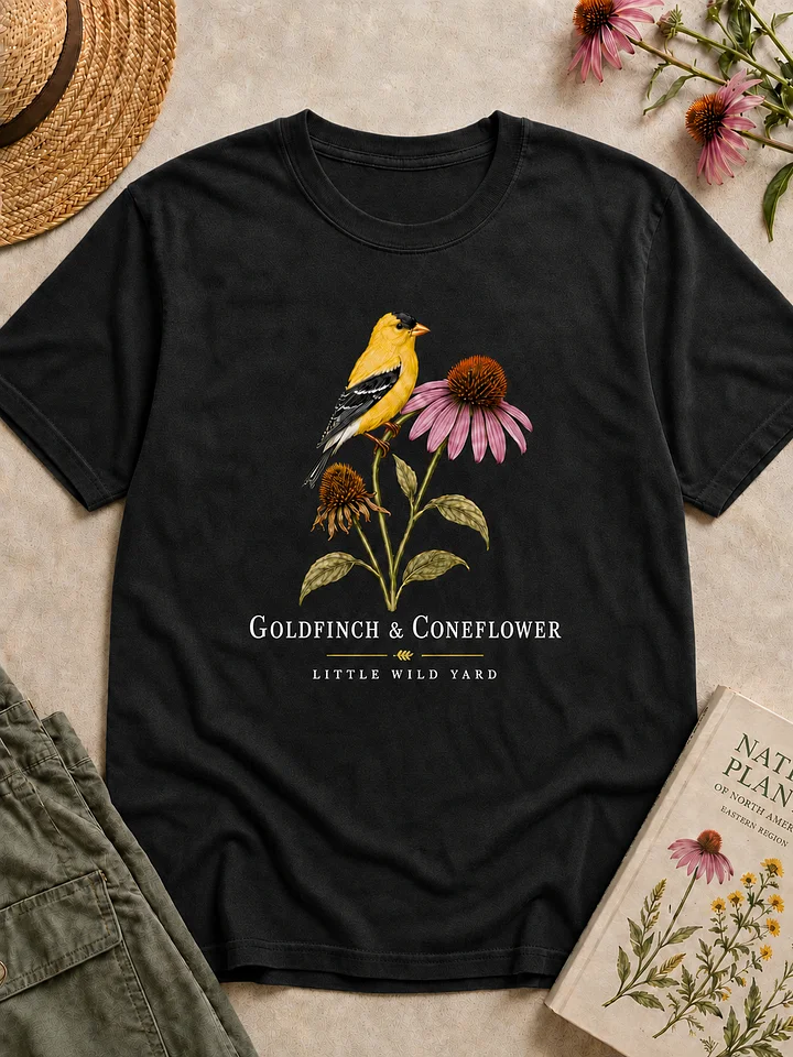 Goldfinch & Coneflower T-shirt product image (1)