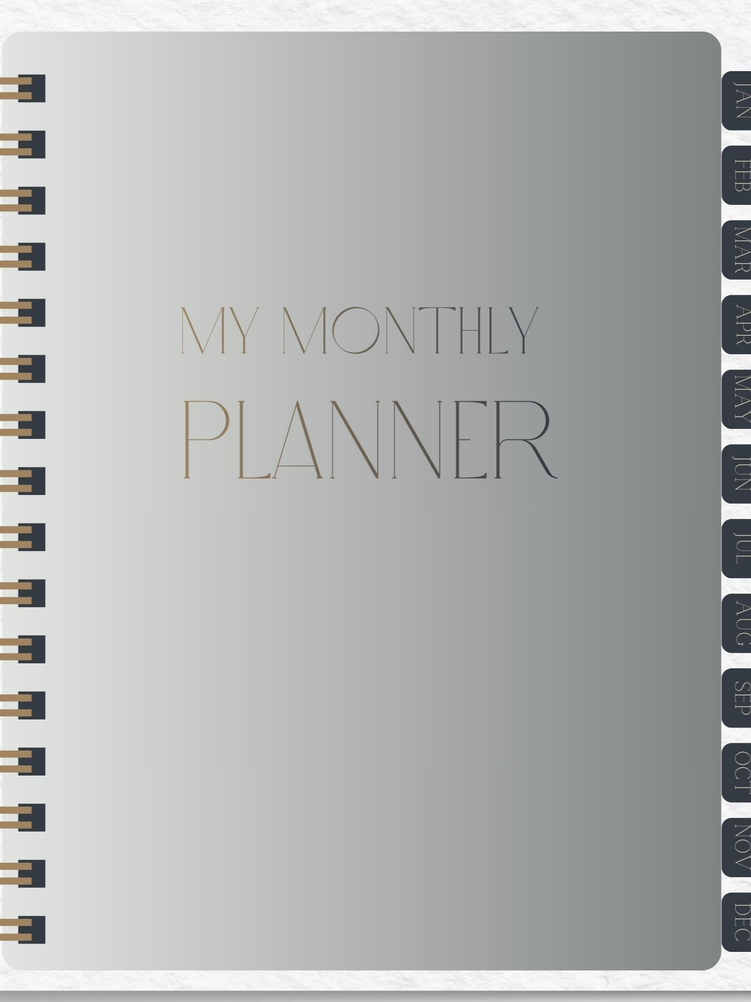 Digital Monthly Planner Minimalistic product image (1)