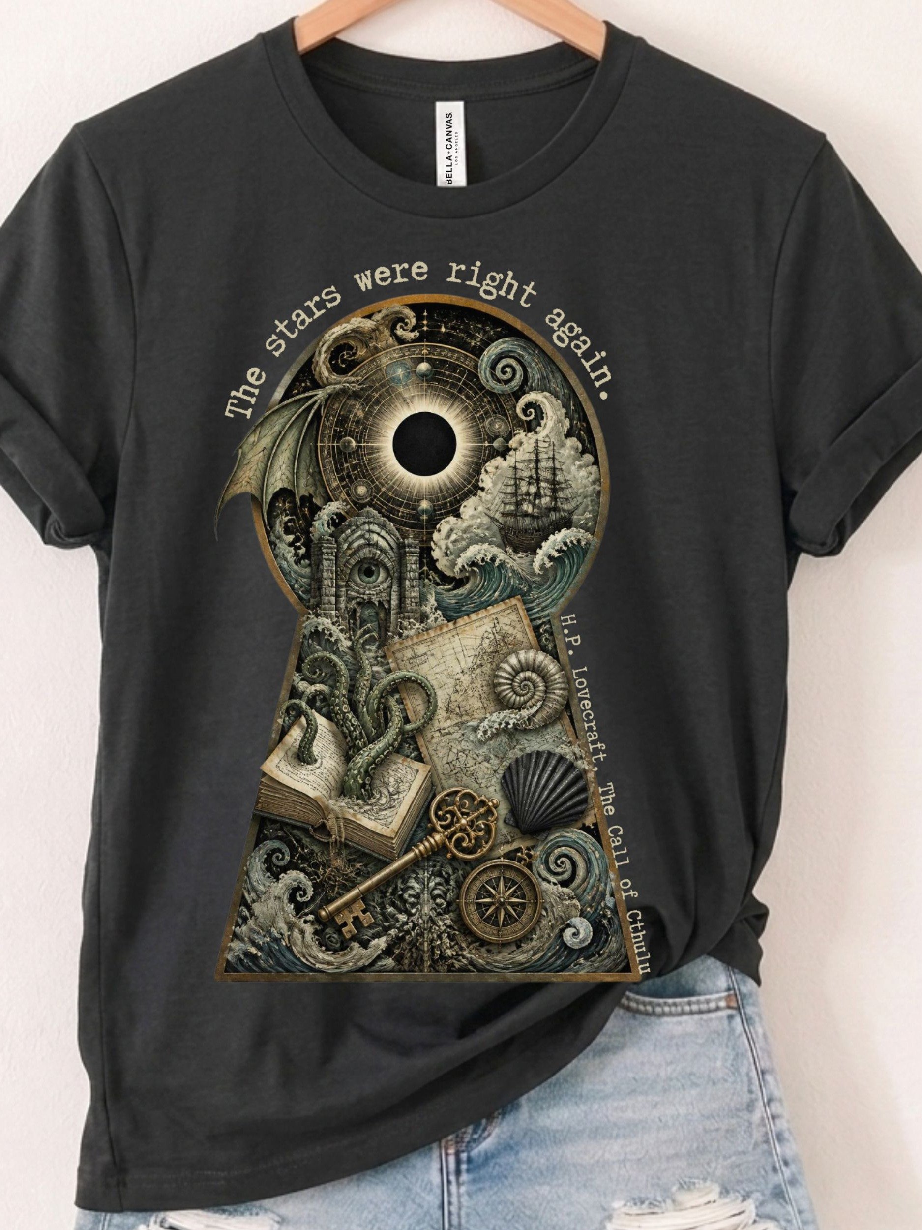 Lovecraft Cthulhu Shirt, Cosmic Horror Keyhole Tee product image (1)