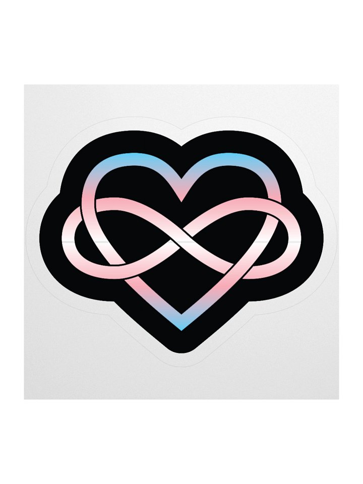 Trans Pride Gradient Polyamory Infinity Heart Sticker product image (3)