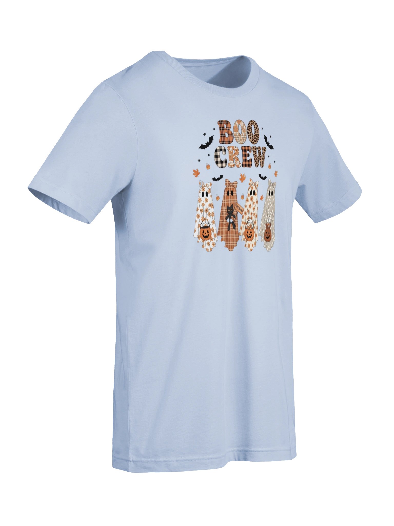 BOO Crew Halloween Ghosts T-Shirt | Cute Fall Ghosts Trick or Treat Graphic Tee product image (49)