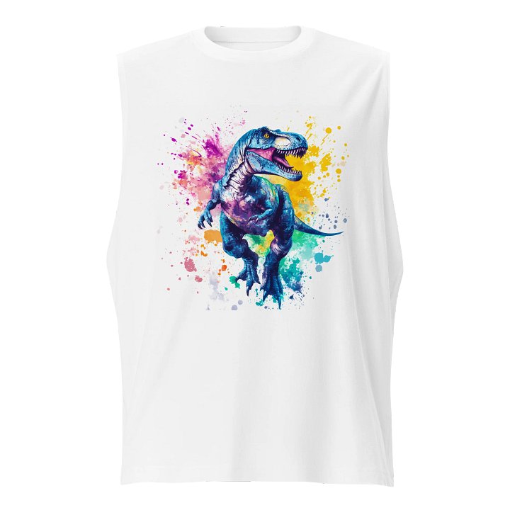 Vibrant T-Rex Muscle Tank product image (1)