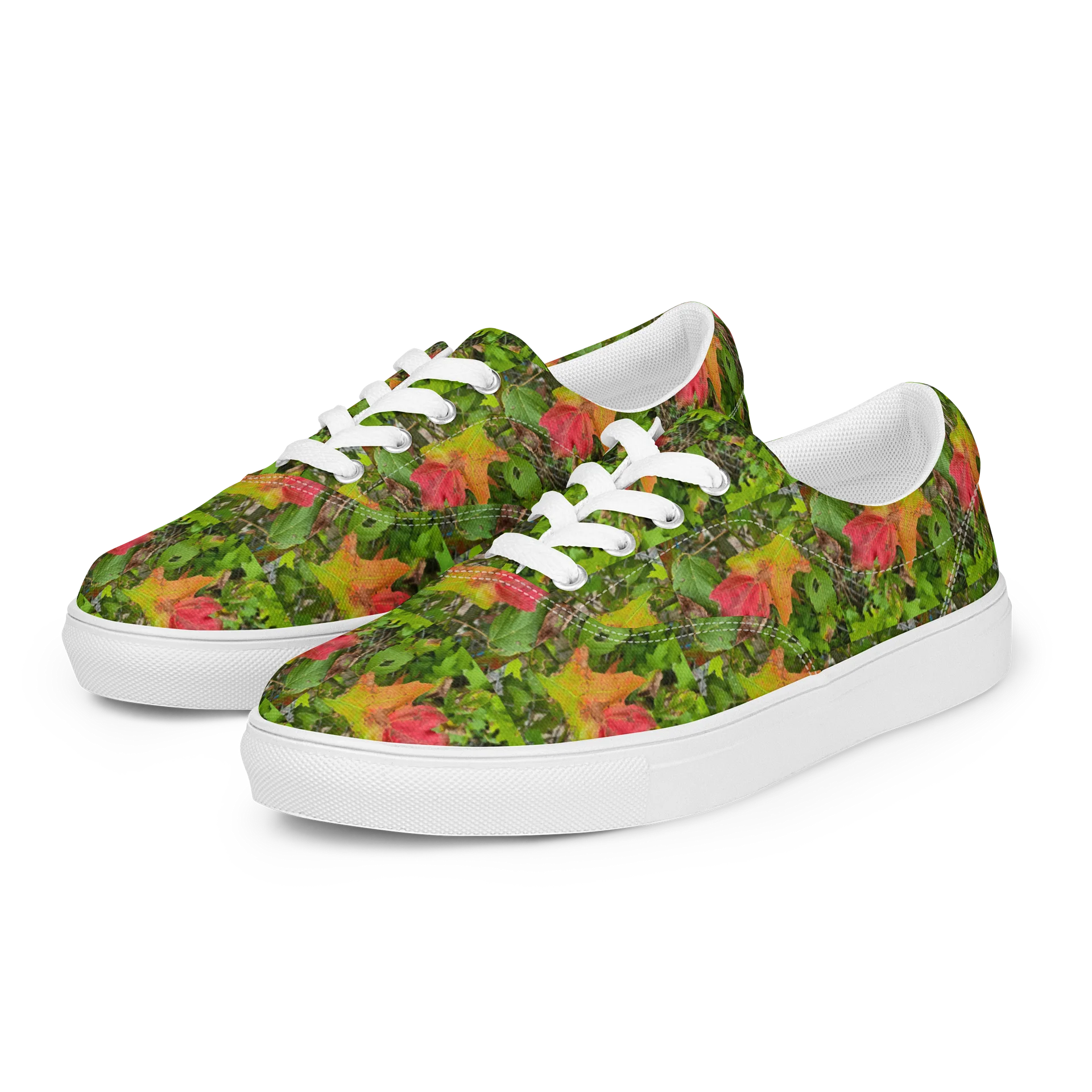 Fall Foliage Lace-Up Women's Canvas Shoes product image (2)