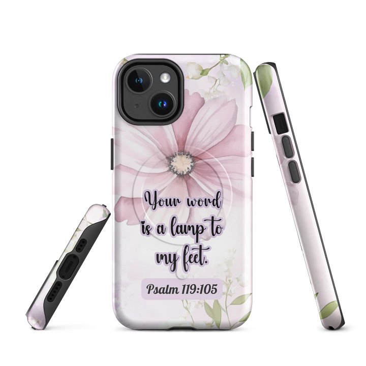 Your Word is a Lamp to My Feet Psalm 119:105 | Inspirational Gift, Tough MagSafe® iPhone® Case | Scripture, Bible Verse, iPhone 14, 15, 16, 17, Pro, Pro Max, Plus. product image (1)