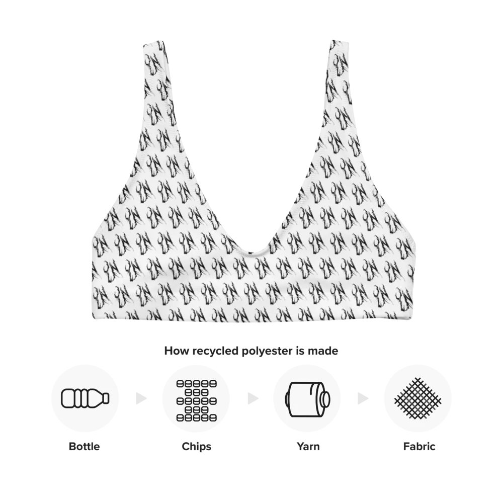 YN Checker Print Recycled Bikini Top product image (11)