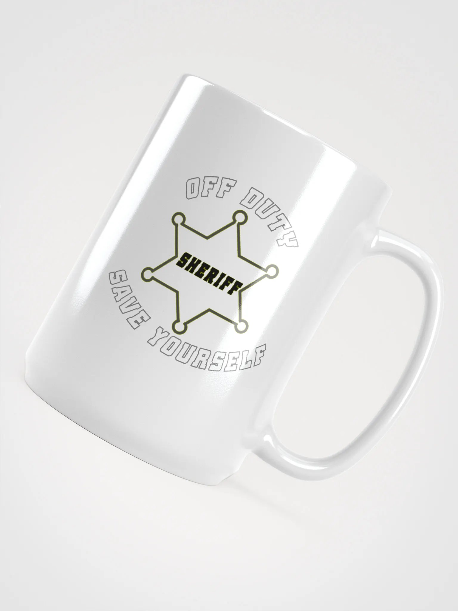"Off Duty, Save Yourself" Sheriff Coffee Cup product image (4)